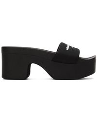 Alexander Wang Taji Platform Slide Sandals in Black | Lyst