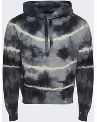 Amiri Grey Army Paint Hoodie in Gray for Men