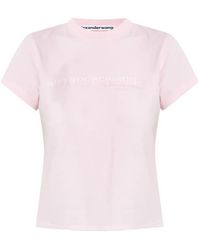 Alexander Wang - Cotton T-Shirt With Logo Print - Lyst