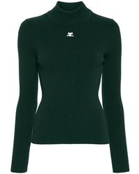 Courreges - Re-Edition Rib Knit Mockneck Sweater - Lyst