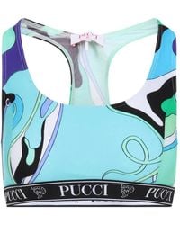 PUCCI - Orchid-Print Sports Bra - Lyst