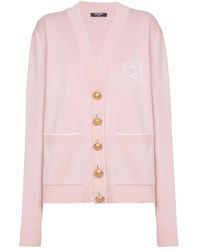 Balmain - Silk-Cotton Embroidered Cardigan - Lyst