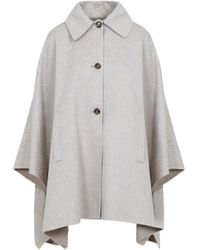 Max Mara - Jago Logo Long Cape - Lyst