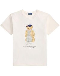 Polo Ralph Lauren - Short-Sleeved Knit T-Shirt With Graphic Bear Design - Lyst