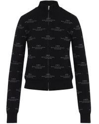 Balenciaga - All-Over Zip-Up Cardigan - Lyst