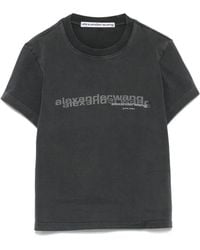 Alexander Wang - Shrunken Logo Tee - Lyst