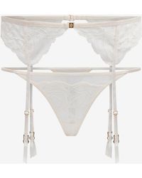 Thirdlove - Rose Lace Thong & Garter Set Panty - Lyst