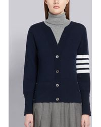 Thom Browne 4-bar Trompe L'oeil Turtleneck - Blue