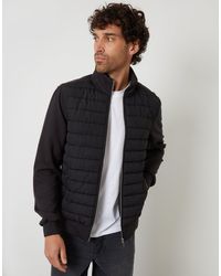 Threadbare - Quilted Hybrid Funnel Neck Jacket - Lyst