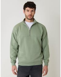 Threadbare - Relaxed Fit Half Zip Sweatshirt - Lyst