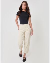 Threadbare - Belted Barrel Leg Jeans - Lyst