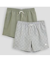 Threadbare - 2 Pack Geo Arch Print Quick Dry Swim Shorts - Lyst