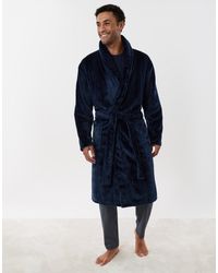 Threadbare - Textured Fleece Dressing Gown - Lyst