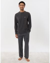 Threadbare - Long Sleeve Top & Cotton Flannel Trousers Pyjama Set - Lyst