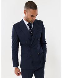 Threadbare - Tailored Fit Double Breasted Blazer - Lyst