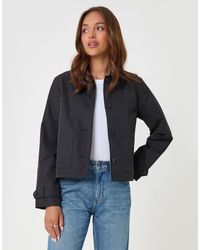 Threadbare - Scarf Detail Cropped Trench Coat - Lyst