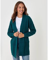 Threadbare - Cable Knit Open Cardigan - Lyst