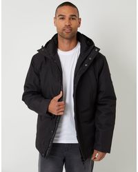 Threadbare - Showerproof Longline Hooded Padded Jacket - Lyst