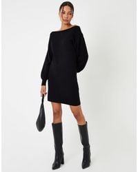 Threadbare - Petite Slash Neck Mini Jumper Dress - Lyst