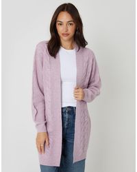 Threadbare - Cable Knit Cardigan - Lyst