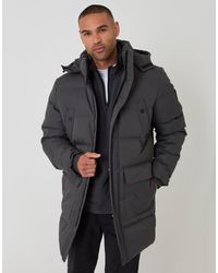 Threadbare - Showerproof Hooded Puffer Coat With Adjustable Waist - Lyst