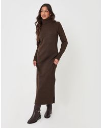 Threadbare - Turtle Neck Jumper Maxi Dress - Lyst