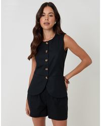 Threadbare - Linen Blend Longline Waistcoat - Lyst