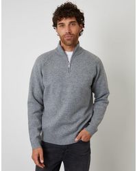 Threadbare - Raglan Rib Quarter Zip Knitted Jumper - Lyst