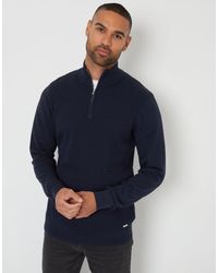 Threadbare - Mini Cable Knit Quarter Zip Jumper - Lyst