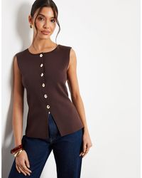 Threadbare - Ribbed Knitted Waistcoat - Lyst