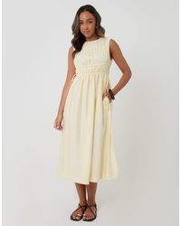 Threadbare - Ruched Drawstring Midi Dress - Lyst