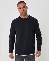 Threadbare - Relaxed Fit Mock Layer Long Sleeve T-Shirt - Lyst