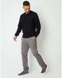 Threadbare - Straight Leg Stretch Canvas Trousers - Lyst