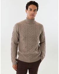 Threadbare - Cable Knit Roll Neck Jumper - Lyst