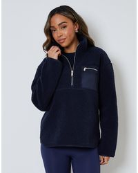 Threadbare - Half Zip Borg Fleece - Lyst