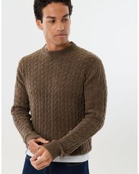 Threadbare - Fluffy Cable Knit Crew Neck Jumper - Lyst