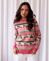 Threadbare - Fairisle Driving Home For Christmas Jumper - Lyst