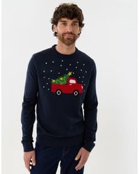 Threadbare - Christmas Truck Knitted Crew Neck Jumper - Lyst