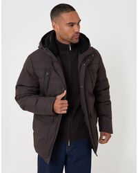Threadbare - Showerproof Hooded Puffer Coat With Borg Lined Hood - Lyst