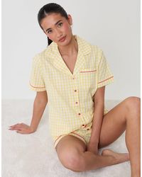 Threadbare - Pure Cotton Button Up Short Pyjama Set - Lyst