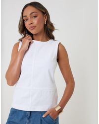 Threadbare - Denim Tie-Back Shell Top - Lyst