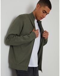 Threadbare - Zip-Through Funnel Neck Knitted Cardigan - Lyst