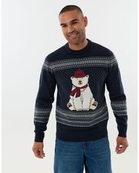Threadbare - Polar Bear Fairisle Christmas Jumper - Lyst