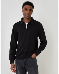 Threadbare - Quarter Zip Collared Sweatshirt - Lyst