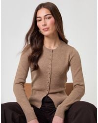 Threadbare - Crew Neck Compact Knitted Cardigan - Lyst