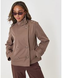 Threadbare - Funnel Neck Short Trench Coat - Lyst