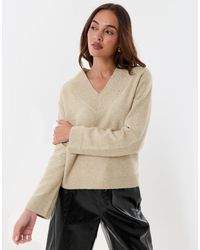 Threadbare - Sequin V Neck Knitted Jumper - Lyst