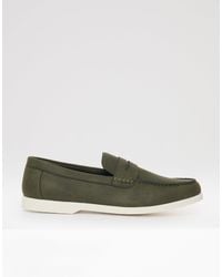 Threadbare - Textured Faux Suede Penny Loafers - Lyst