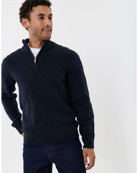 Threadbare - Diamond Cable Knit Quarter Zip Jumper - Lyst