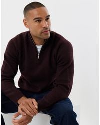 Threadbare - Raglan Rib Quarter Zip Knitted Jumper - Lyst